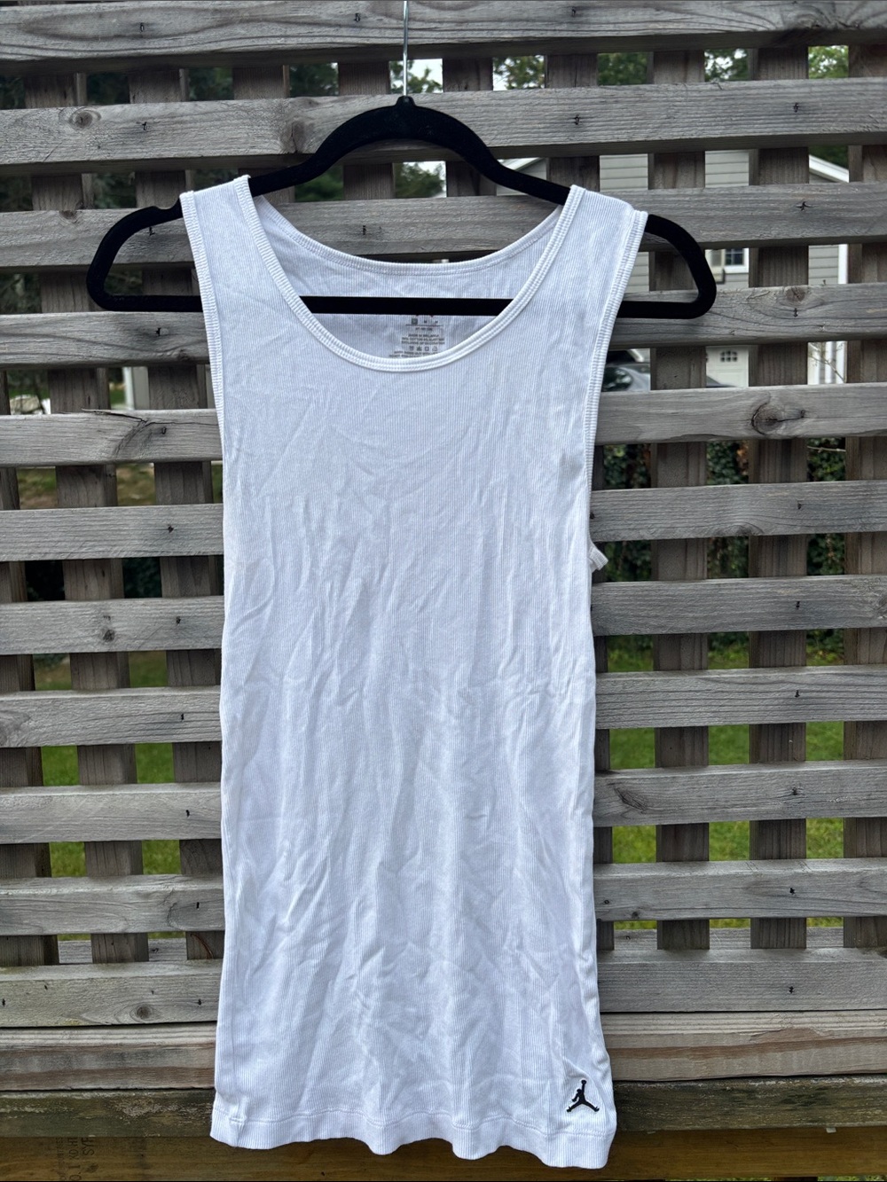 Jordan Men’s White Athletic Tank Top - Scoop Neck